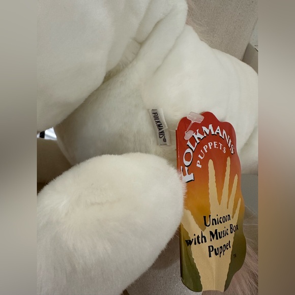 Folkmanis NWT Unicorn Music Box Hand Puppet Large Size - Picture 12 of 13